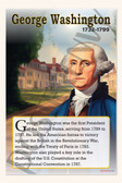 George Washington - First U.S. President - Biography Poster 18" x 12"