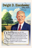 Dwight D. Eisenhower - WWII General & U.S. President - Biography Poster 18" x 12"