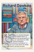 Richard Dawkins - Evolutionary Biologist & Author - Biography Poster 18" x 12"