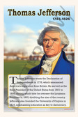 Thomas Jefferson - 3rd U.S. President & Declaration of Independence Author - Biography Poster 18" x 12"