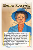 Eleanor Roosevelt - First Lady & Human Rights Advocate - Biography Poster 18" x 12"