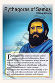 Pythagoras of Samos - Ancient Greek Mathematician - Biography Poster 18" x 12"