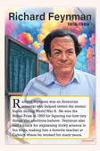 Richard Feynman - Nobel Prize-Winning Physicist - Biography Poster 18" x 12"