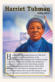 Harriet Tubman - Underground Railroad Hero - Biography Poster 18" x 12"