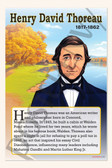 Henry David Thoreau - Philosopher & Author - Biography Poster 18" x 12"