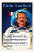 Chris Hadfield - Canadian Astronaut - Biography Poster 18" x 12"