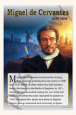 Miguel de Cervantes - Author of 'Don Quixote' - Biography Poster 18" x 12"