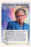 Stephen Hawking - Theoretical Physicist & Black Hole Expert - Biography Poster 18" x 12"
