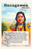 Sacagawea - Native American Explorer & Guide - Biography Poster 18" x 12"