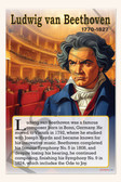 Ludwig van Beethoven - Classical Composer & Pianist - Biography Poster 18" x 12"