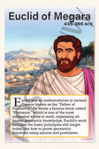 Euclid of Megara - Ancient Greek Philosopher - Biography Poster 18" x 12"