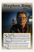 Stephen King - Master of Horror & Bestselling Author - Biography Poster 18" x 12"