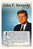 John F. Kennedy - 35th U.S. President - Biography Poster 18" x 12"