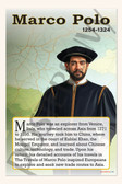 Marco Polo - Venetian Explorer & Merchant - Biography Poster 18" x 12"