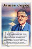 James Joyce - Irish Modernist Author - Biography Poster 18" x 12"