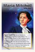 Maria Mitchell - Trailblazing Female Astronomer - Biography Poster 18" x 12"