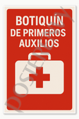 Safety and Emergency Signs first aid kits - Portuguese Poster - 18 inch x 12 inch