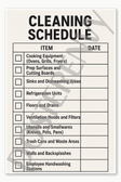 Cleaning schedule for high-touch surfaces and utensils Restaurant Kitchen Workplace Food Safety Employee sign poster - 18 inch x 12 inch