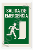 Safety and Emergency Signs emergency exit signs - Spanish Poster - 18 inch x 12 inch