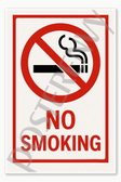Safety and Emergency Signs No Smoking - English Poster - 18 inch x 12 inch