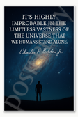 Charles F Bolden Jr African American NASA Astronaut highly improbable in the vastness of space quote Poster - 18 inch x 12 inch