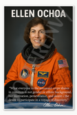 Ellen Ochoa Famous Hispanic Latino NASA American Space Astronaut common motivation perseverence desire discovery Poster - 18 inch x 12 inch