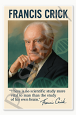 Francis Crick biologist DNA English molecular biologist biophysicist neuroscientist biology Poster - 18 inch x 12 inch