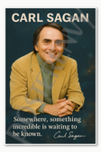 Carl Sagan American astronomer author professor scientist Cosmos planetary scientist science communicator Poster - 18 inch x 12 inch
