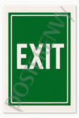Safety and Emergency Signs Exit signs - English Poster - 18 inch x 12 inch