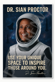 Dr Sian Proctor African American Space Astronaut SpaceX Crew Dragon Inspiration4 Poster - 18 inch x 12 inch