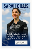 Sarah Gillis American Astronaut SpaceX Engineer Violin in space Crew Dragon Polaris Dawn Poster - 18 inch x 12 inch