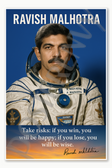 ravish malhotra indian astronaut Poster - 18 inch x 12 inch