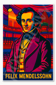 Felix Mendelssohn composer Poster - 18 inch x 12 inch