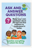 Ask & Answer Questions ReadinG Comprehension Poster - 18 inch x 12 inch
