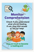 MOnitor Comprehension Super Reading Strategy Poster - 18 inch x 12 inch