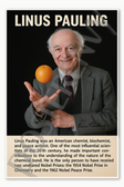 Linus Pauling American Biochemist Chemist & Peace Activist Nobel Prize Poster - 18 inch x 12 inch