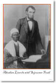 President Abraham Lincoln with Sojourner Truth - New Vintage Poster (vi021)