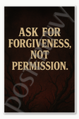 Ask for forgiveness not permission -Stranger Things Poster - 18 inch x 12 inch