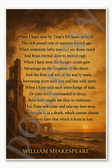 When I have seen by Time's fell hand defaced Poster - 18 inch x 12 inch