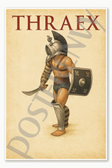 Thraex - Roman Gladiator Poster - 18 inch x 12 inch