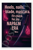 Heels nails blade mascara Fit check for my napalm era – Mira 2 Poster - 18 inch x 12 inch