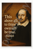 This above all to thine own self be true – Hamlet Poster - 18 inch x 12 inch