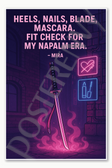 Heels nails blade mascara Fit check for my napalm era – Mira Poster - 18 inch x 12 inch