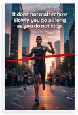 Confucius "It Does Not Matter How Slowly You Go As Long As You Do Not Stop" Motivational 12x18 US Made Poster