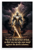 Ephesians 6:11 'Put on the Full Armor of God' Inspirational 12x18 US Made Poster