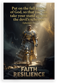 Ephesians 6:11 'Put on the Full Armor of God' Faith Resilience 12x18 US Made Poster