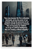 Thomas Sowell 'Ours May Become the First Civilization Destroyed' Cyberpunk Inspirational 12x18 US Made Poster
