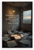 Grigori Perelman "If the Proof is Correct Then No Other Recognition is Needed" Inspirational 12x18 US Made Poster