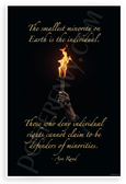 Ayn Rand "Smallest Minority on Earth is the Individual" Inspirational 12x18 US Made Poster