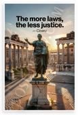 Cicero "The More Laws, the Less Justice" Inspirational 12x18 US Made Poster